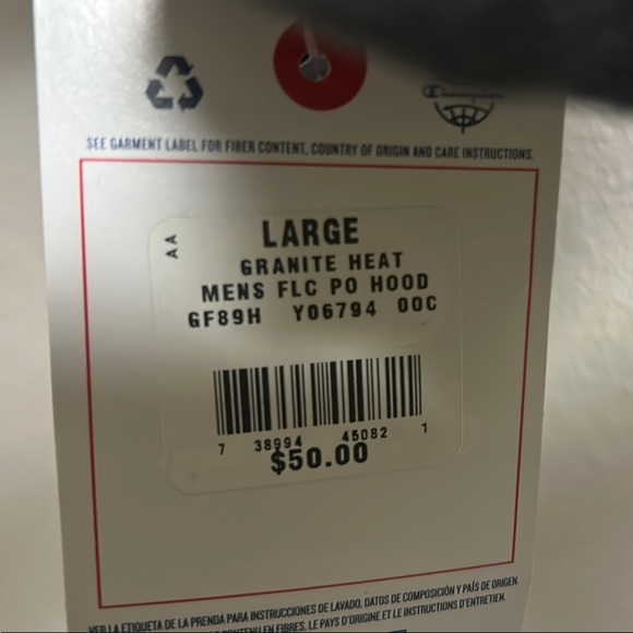 Champion Gray Pullover Hoodie with Relaxed Fit - Picture 3 of 5